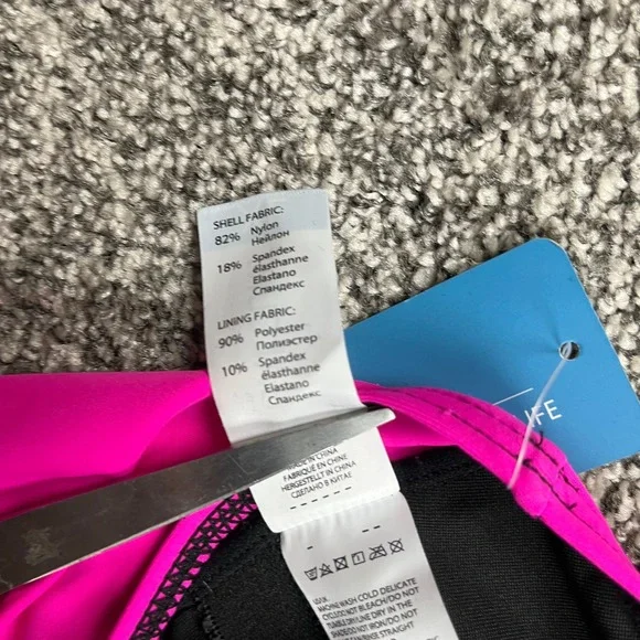 Halcurt One Piece Swimsuit Womens S Black Pink Peach Athletic Workout Bodysuit - Picture 10 of 12